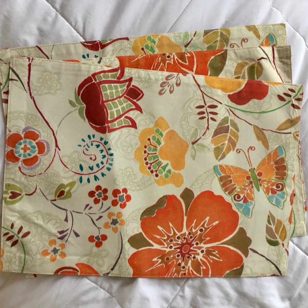 Set Of 3 Canvas Placemats